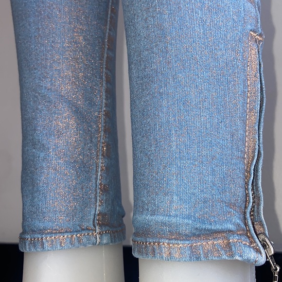 BUFFALO* Rose Gold Shimmer Mid-Rise Skinny Jeans - Picture 11 of 11